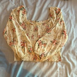 American Eagle Floral Long Sleeve Blouse